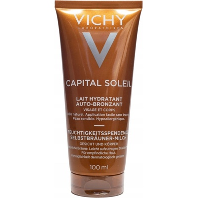 Vichy Ideal Soleil Auto Bronzant hydratační samoopalovací mléko na obličej a tělo 100 ml