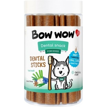 Bow Wow Oral care grain-free - лакомство за куче, дентален стик за средни и големи породи с насекоми, пребиотик и келп, 15 броя - BW905