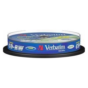 Verbatim CD-RW, презаписваем, 700 MB, 12x, с покритие против надраскване, 10 броя в шпиндел, office1_2065120055