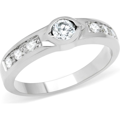 Mabell Dámský prsten z chirurgické oceli FAYE CZ221TK200 5C45