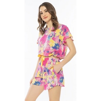 Image 1 of Лятна пижама в жълто, розово и синьо