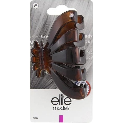 Skřipec do vlasů Elite Models hnědý, šíře 8cm