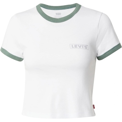 Levi's Тениска 'Graphic Mini Ringer' бяло, размер S