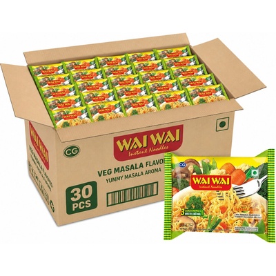 Wai Wai Instantní nudle zeleninové 30 x 75 g
