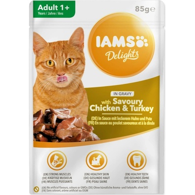 Iams cat delights chicken & turkey gravy 85 g