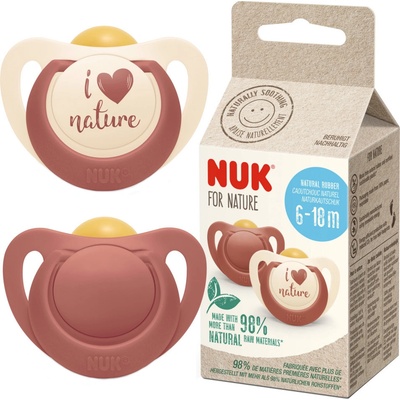 Nuk latex cumlík For Nature 2 ks zelená