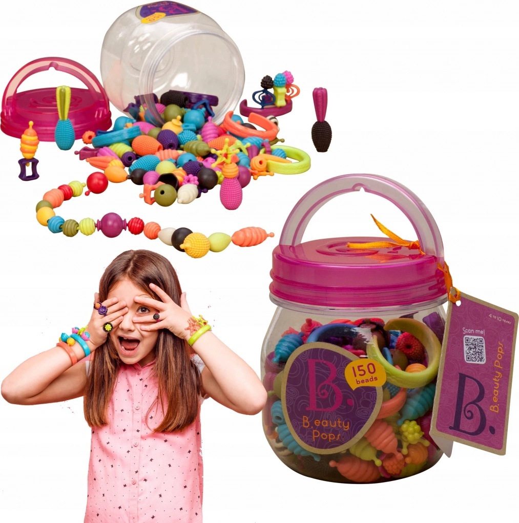 B Toys Pop Art Beads Pop Arty 500 Pieces Arts Crafts Beads Jewelry