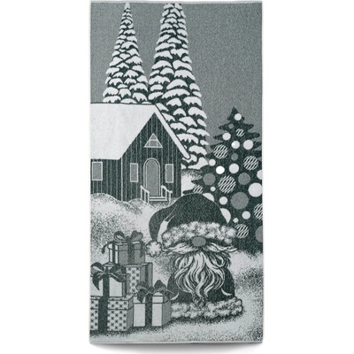 Veba ručník ZARA vánoční skřítek tmavá zelená 55 x 100 cm