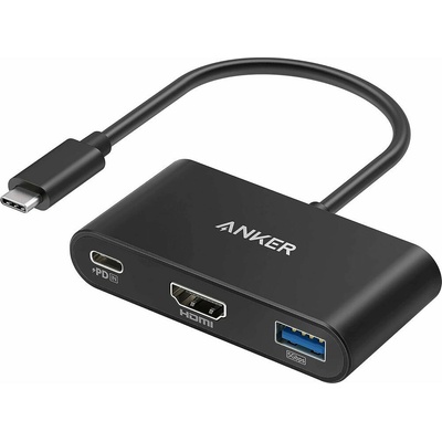 Anker 321 PowerExpand 3в1 USB-C PD хъб, 100W, черен (A8339HA1)