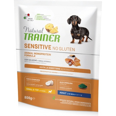 Trainer Natural Sensitive No gluten Adult Mini losos 0,8 kg