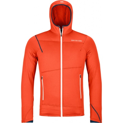 Ortovox fleece light Hoody hot orange