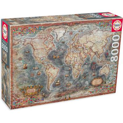 Educa Пъзел Educa от 8000 части - Историческа карта на света (EDU18017)