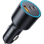 ORICO Зарядно за кола с 2xUSB-C и USB-A изходи с технология за бързо зареждане - Orico HyperDrive Triple Fast Car Charger 165W (черен) (ORICO-HD-165-1A2C)