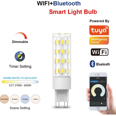 Immax NEO LITE Smart žárovka LED G9 4W CCT, teplá, studená bílá, stmívatelná, WiFi, TUYA