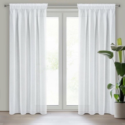 Takoy Záclona ELPIDIA z hladkého matného etamínu 140 x 270 cm-HF-333890 | 140 x 270 cm