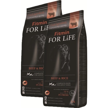Fitmin dog For Life Beef & Rice 2 x 14 kg