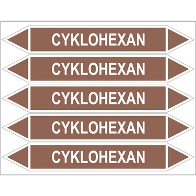 Značení potrubí, cyklohexan PZGL 007891