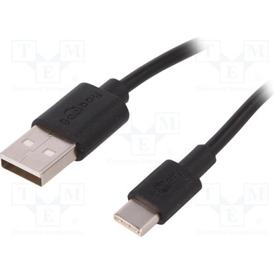 Goobay 59118 USB 2.0, USB 3.1, USB A vidlice, USB C vidlice, 0,5m, černý