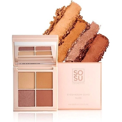SOSU Cosmetics Eyeshadow Quad paletka očních stínů Nude 4,8 g