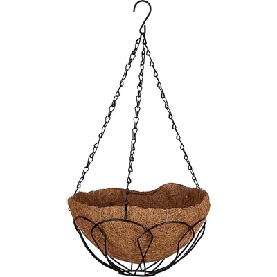 PALISAD Кашпа висяща, D 250 mm, метална с кокосова кошница// PALISAD 690018