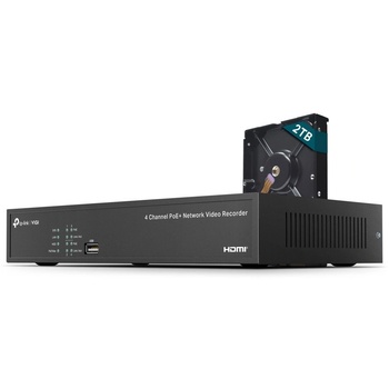 TP-Link VIGI NVR1004H-4P-2TB Черен (VIGI NVR1004H-4P-2TB) (VIGI NVR1004H-4P-2TB)