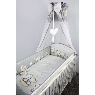 ANK-Baby 6-dílná sada Noční Medvídci šedá 120 x 90 cm – Zboží Dáma
