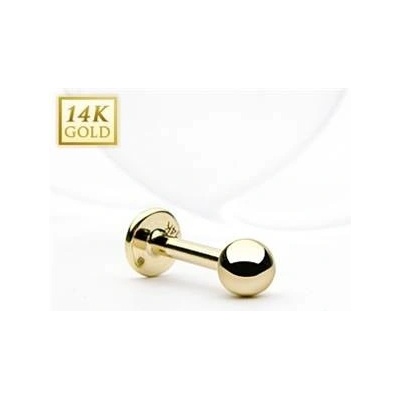 Šperky4U zlatý piercing do brady labreta ZL01101-12103-YG – Zboží Dáma