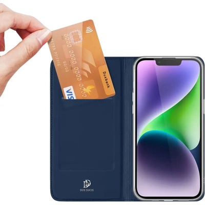 Dux Ducis Калъф с отделение за карти Dux Ducis Skin Pro за iPhone 15 Plus, син (6934913025390)
