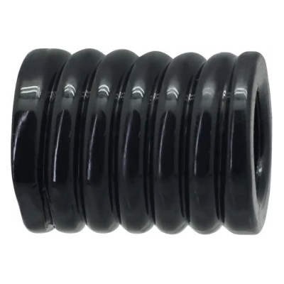 Toyz4Lovers Дебел двулицев пенис пръстен Clear Sleeve черен