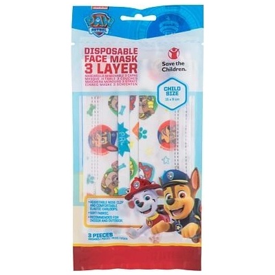 Nickelodeon Paw Patrol jednorázové chranné roušky 3 ks – Zboží Mobilmania