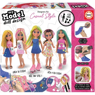 Educa Комплект Educa - Fantasy World, My Model, Дизайн на кукла (EDU18368)