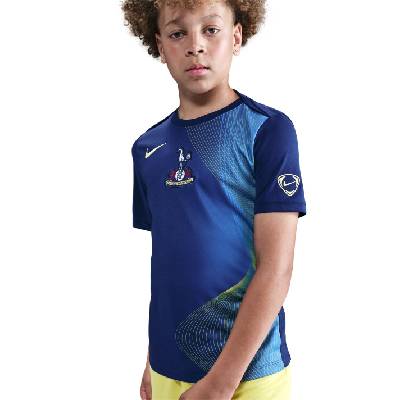 Юношеска футболна фланелка Nike Tottenham Hotspur Third Pre-Match Shirt 2025 2026 Juniors - Blue/Yellow