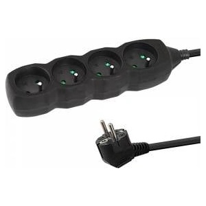 Esperanza power strip 4 sockets 1.5m black