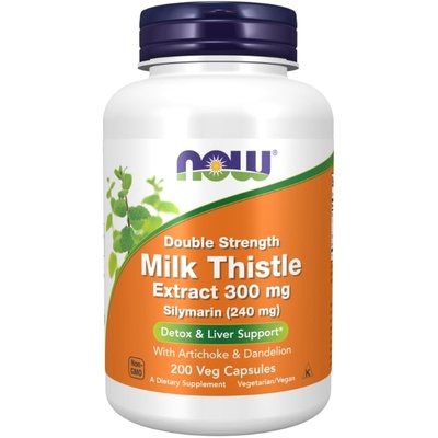 NOW Double Strength Milk Thistle Extract, 200 капсули, Now