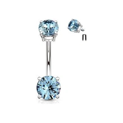 Šperky4U piercing do pupíku s kamínky WP01318-Q