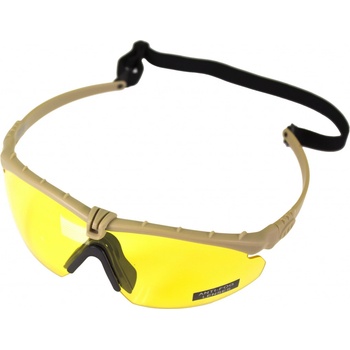 Nuprol Nuprol Brýle BATTLE PRO'S TAN rám / ŽLUTÁ skla + dioptrická vložka
