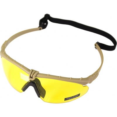 Nuprol Nuprol Brýle BATTLE PRO'S TAN rám / ŽLUTÁ skla + dioptrická vložka
