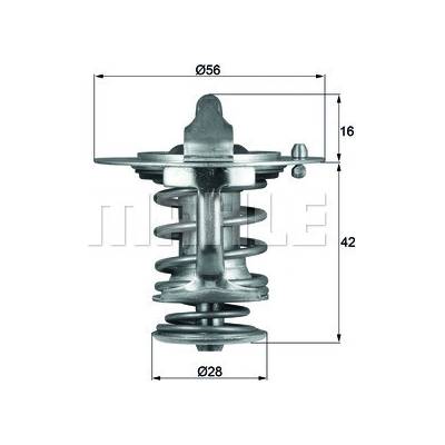 Termostat, chladivo MAHLE TX 83 76D