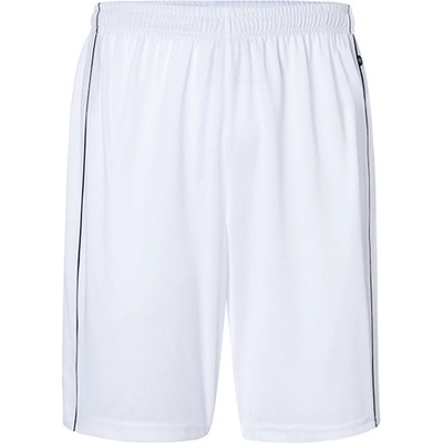 James & Nicholson Unisex sportovní šortky JN387 White