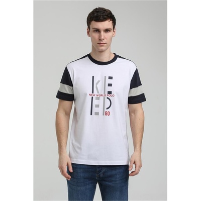 New World Polo Мъжка Slim Fit тениска 23SSM20323 - Бели #371378 (371378_Бяло)