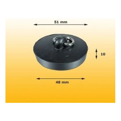 Zátka 51mm pryžová černá – Zboží Mobilmania