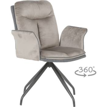 Carmen Трапезен стол marlow 2 - мишо сив bf 2