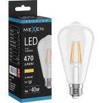 Mexen Vintis LED филамент крушка E27, ST64, 4W, Топла светлина - 2200K, 470 lm, прозрачно (L152-E27-0422-00)