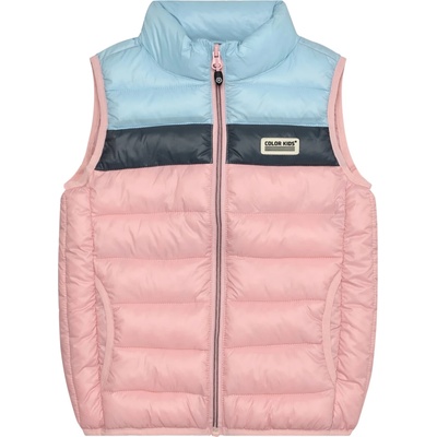 Color Kids Детски синтетичен елек Color Kids Kid's Waistcoat Quilted Colorblock Synthetic vest - Bridal Rose - размер 128 (EU) (703-6806-0116)