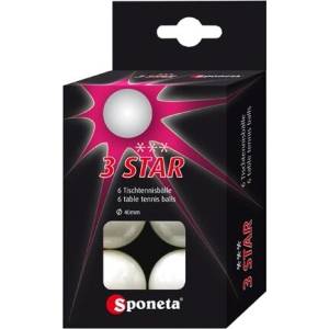 Sponeta Тенис топки 3* Sponeta (6 бр. )