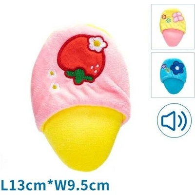 Nobleza plyšová papuča 13 cm růžová