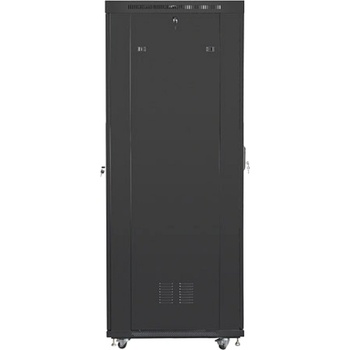 Lanberg rack cabinet 19" free-standing 42U/800x1000 (flat pack) with glass door lcd black v2 (FF01-8042-12BL)