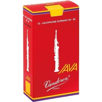 Vandoren Java Red Cut 2.5 Тръстикова пластинка за сопрано саксофон (SR3025R-10KS)