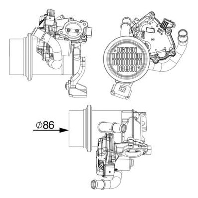 Chladič, recirkulace spalin MAHLE CE 18 000P CE 18 000P