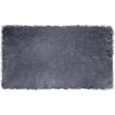 vidaXL Изкуствен овчи килим Tafalla Антрацит 100 x 200 cm Полиестер (42021591)
